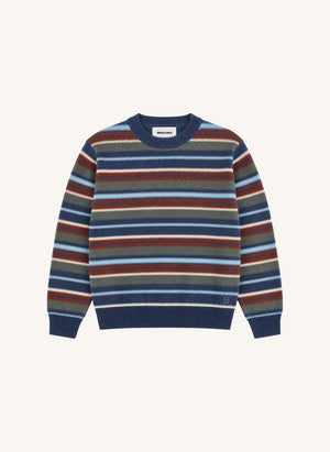Smallable Kid - Matteo Striped Wool Sweater | Blue