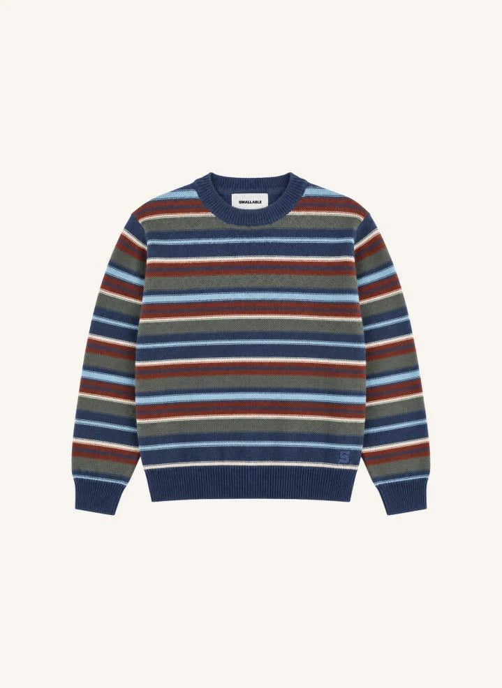 Smallable Kid - Matteo Striped Wool Sweater | Blue