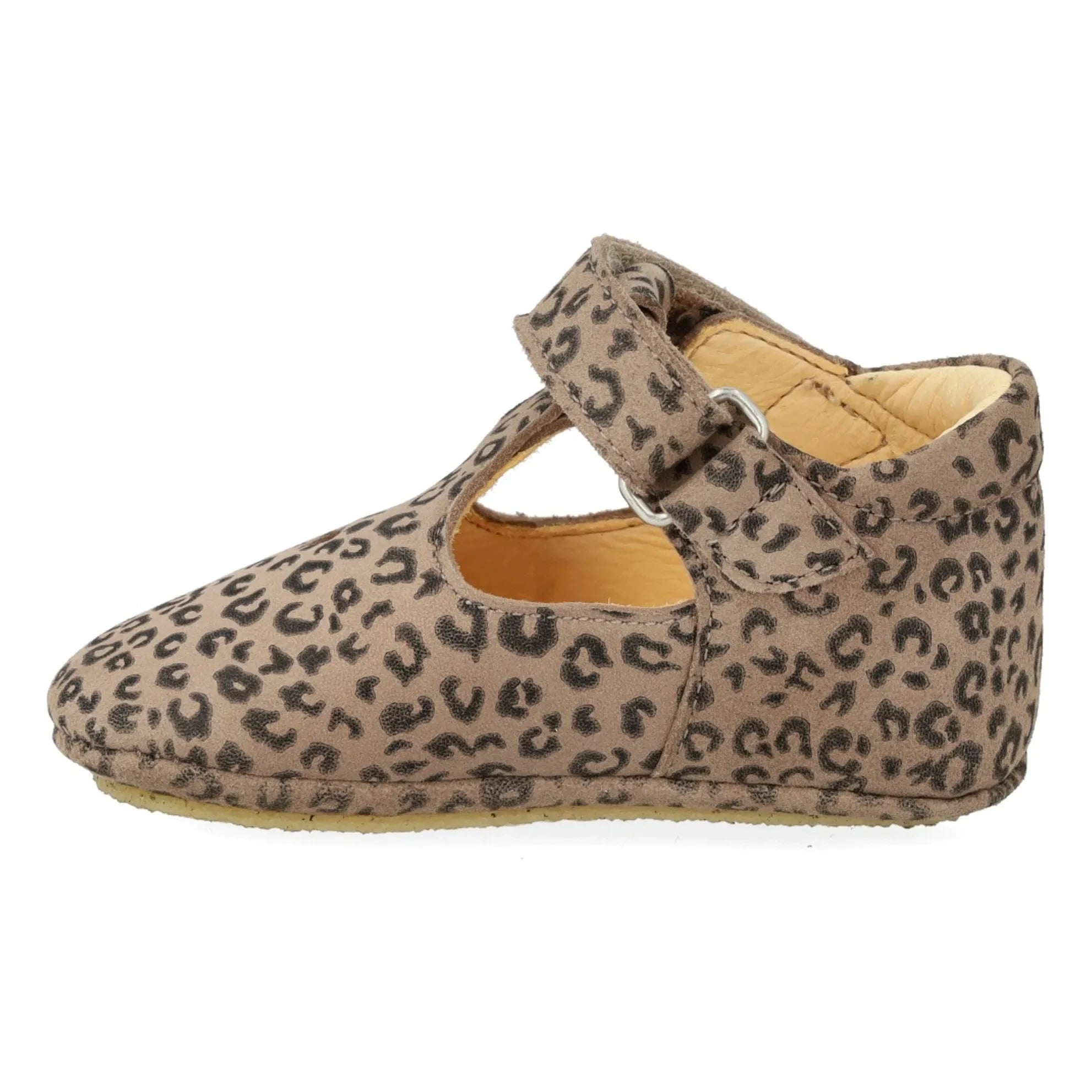 Angulus - Leopard Suede Slippers | Brown