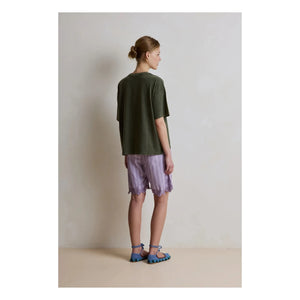 Hod - Domitille Cotton Striped Shorts | Lilac