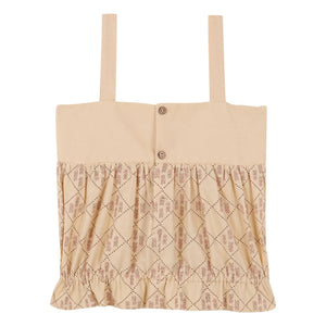 birinit - Castelflorite embroidered upper Organic cotton | Honey