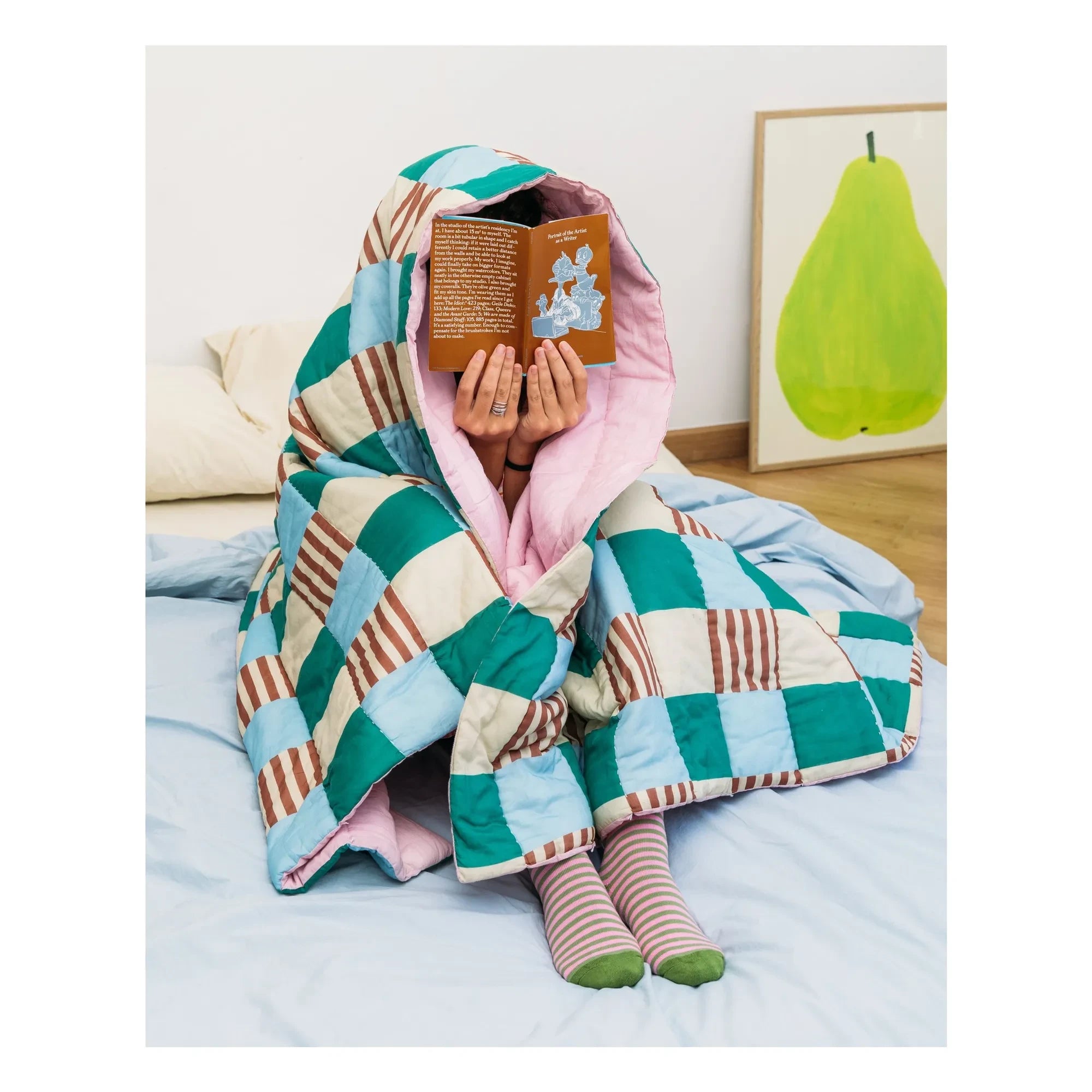 Tarta Gelatina - Playground reversible blanket | Green