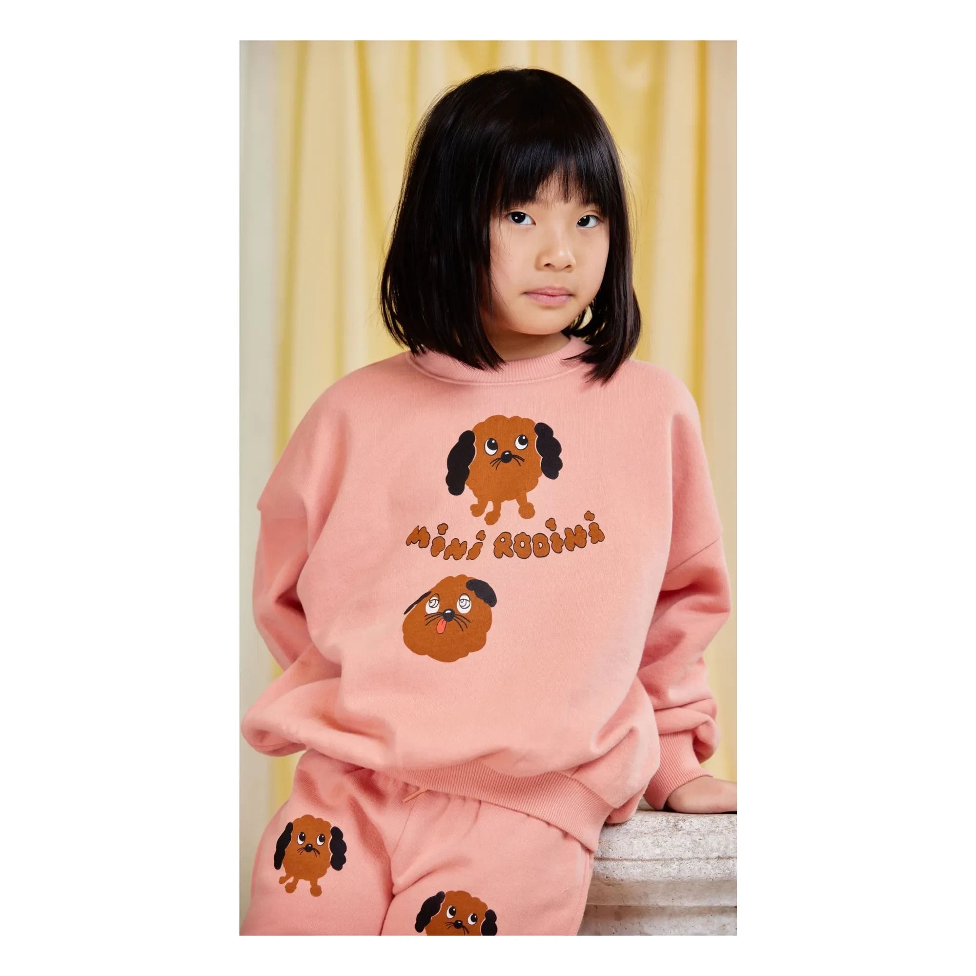 Mini Rodini - Doggies Organic Cotton Sweatshirt | Pink