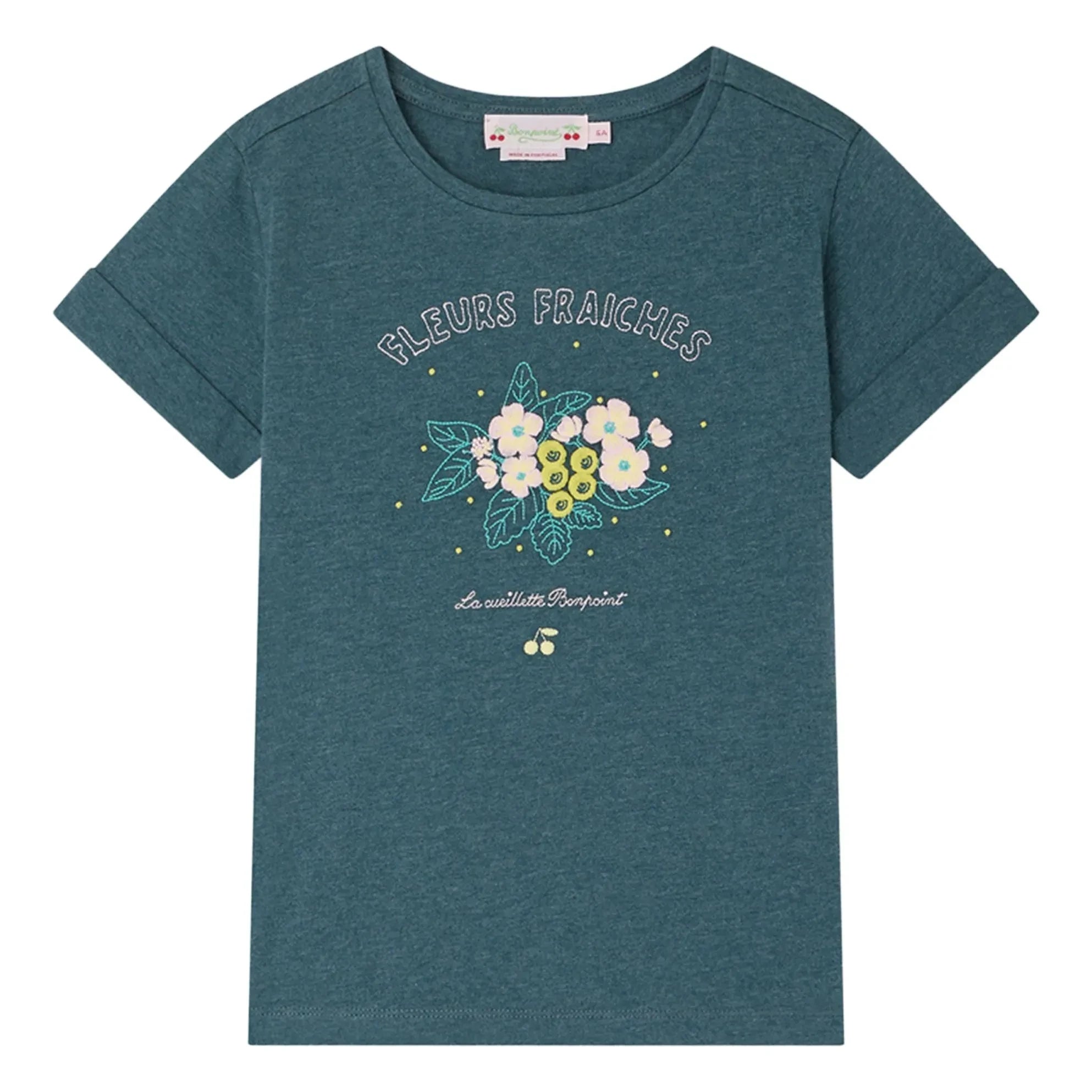 Bonpoint - Cyana organic cotton T-shirt | Emerald green