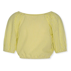 AO76 - Striped Neha Blouse | Yellow