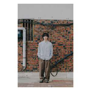 Kappy - Two Ribbed Wide Leg Trousers | Brown