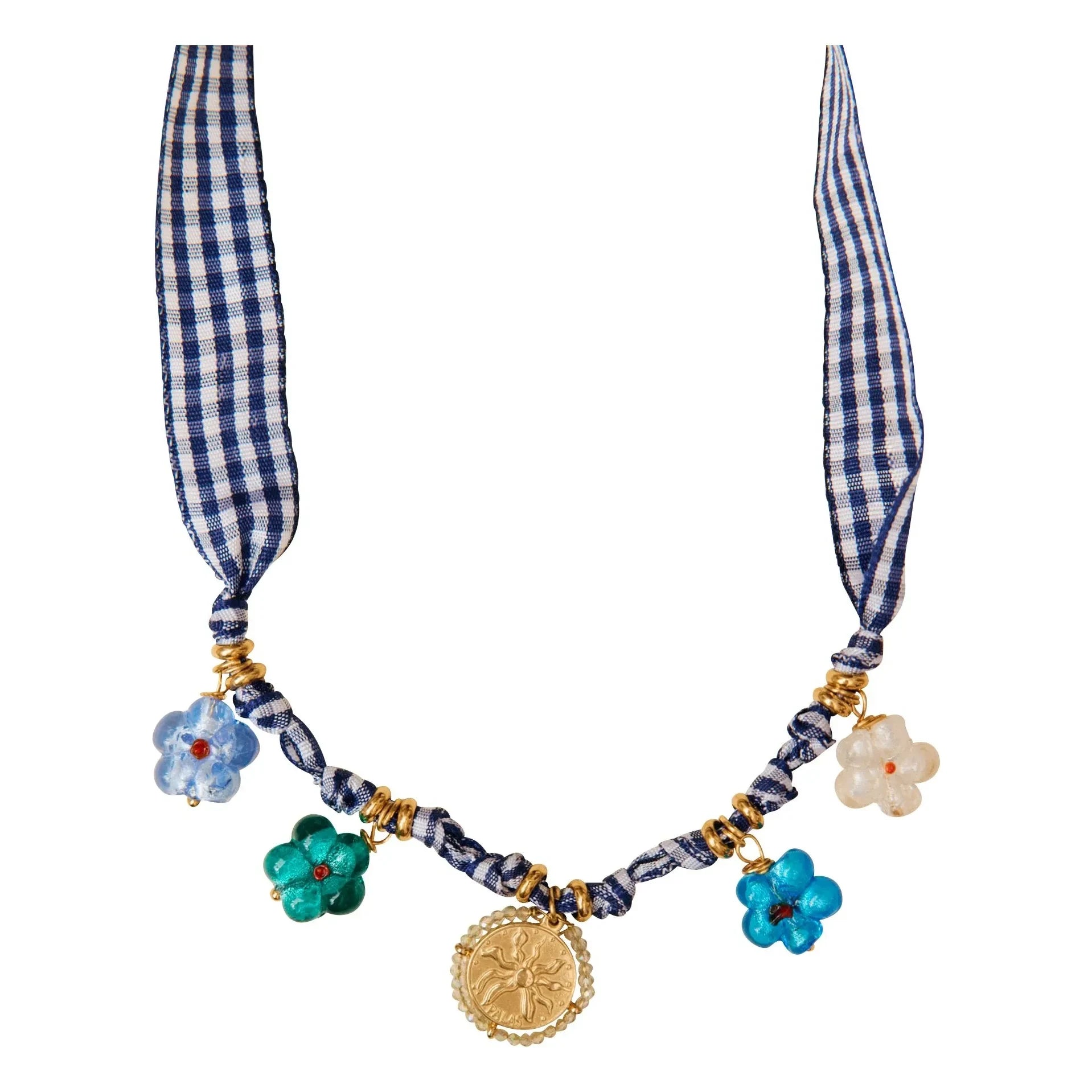 Palas - Tablecloth necklace | Blue