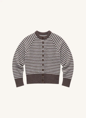Nitah - Mahé Striped Cardigan | Brown