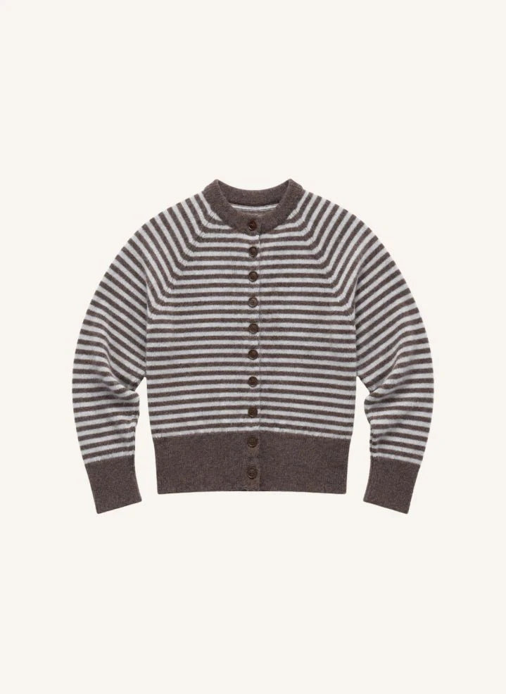 Nitah - Mahé Striped Cardigan | Brown