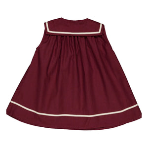 Loir - Gabriella Linen Bow Dress | Burgundy