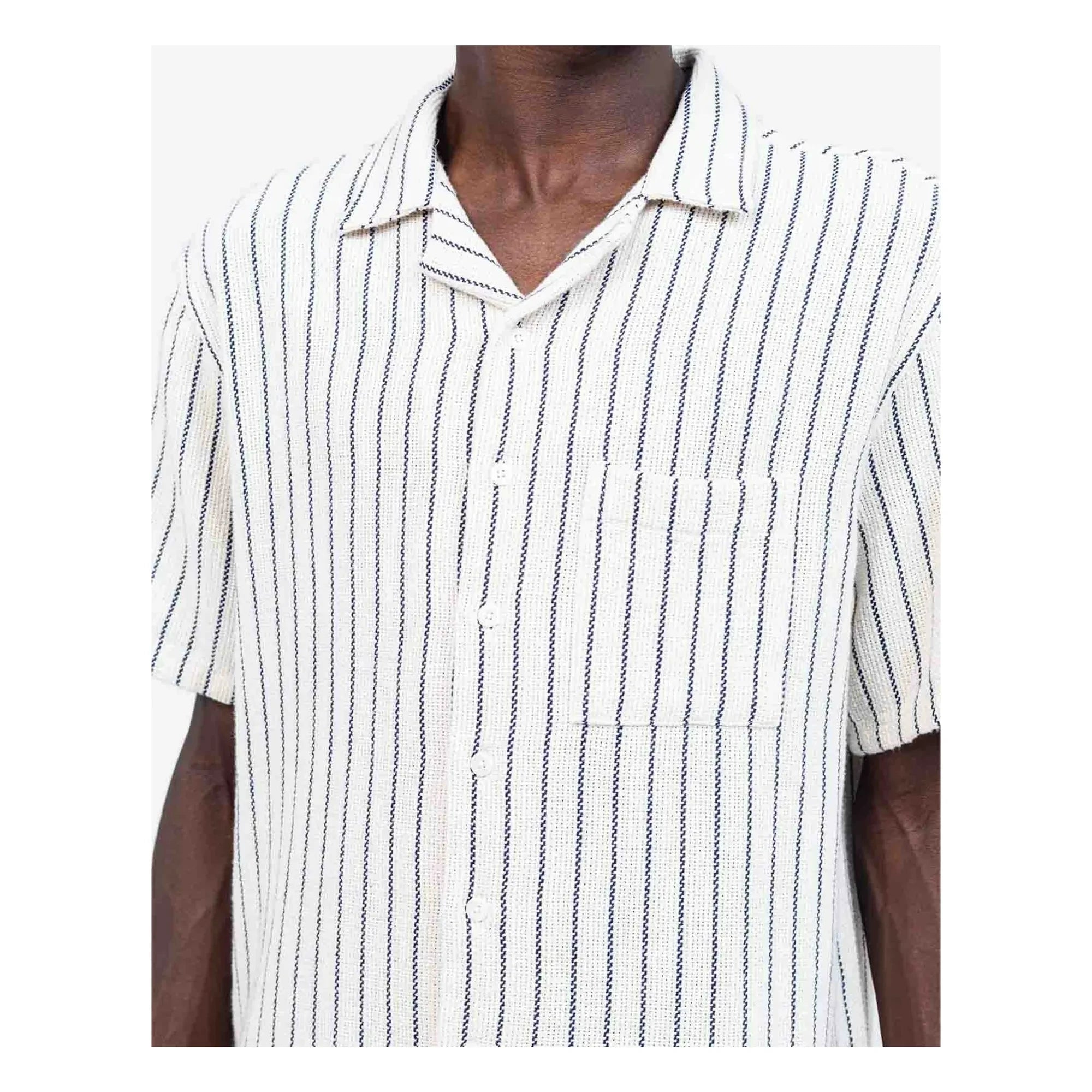 Olow - Aloha Striped Shirt | White