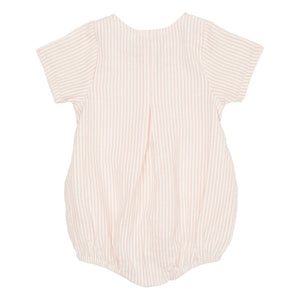 Copenhagen Colors - Striped Seersucker Organic Cotton jumpsuit | Powder Pink
