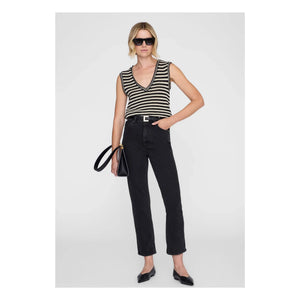 Anine Bing - Lowen Striped Tank Top | Black