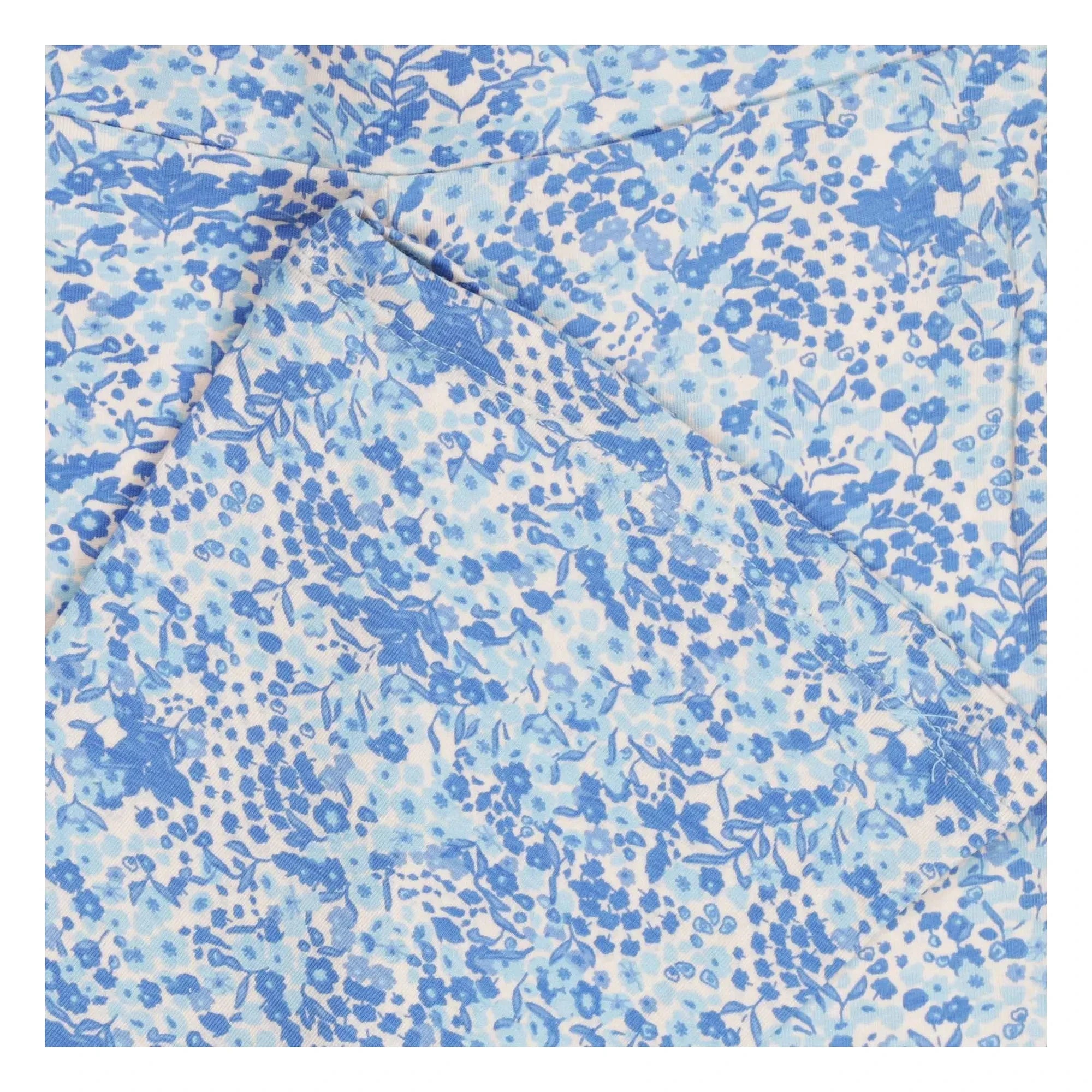 Tumble N'Dry - Floral Spring Capri Leggings | Light Blue