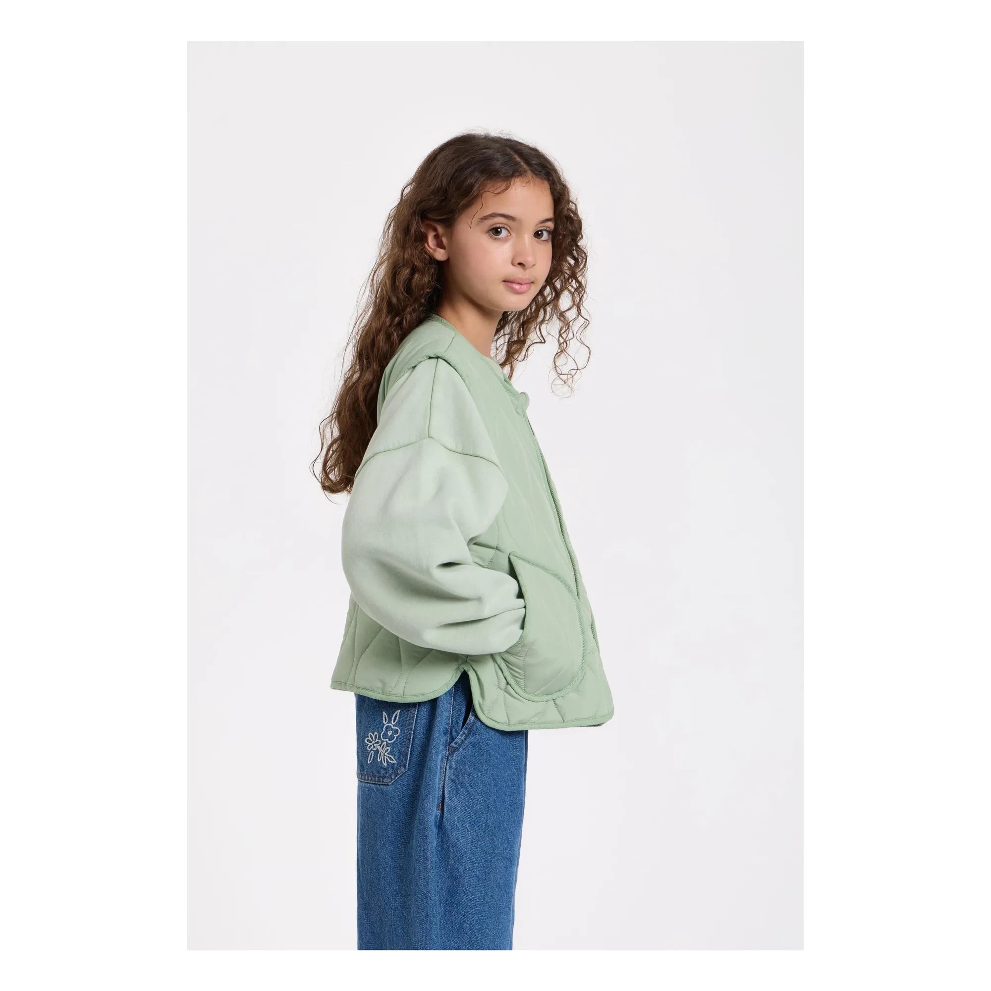 Hundred Pieces - Glee Quilted Sleeveless Jacket | Sage Green