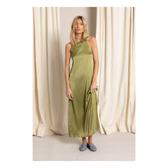 Smallable Woman - Zelie Satin Dress | Anise Green