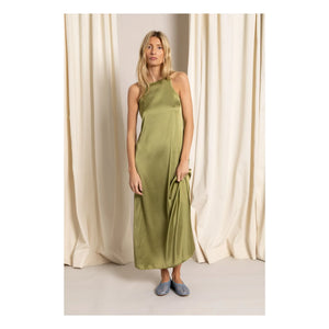 Smallable Woman - Zelie Satin Dress | Anise Green