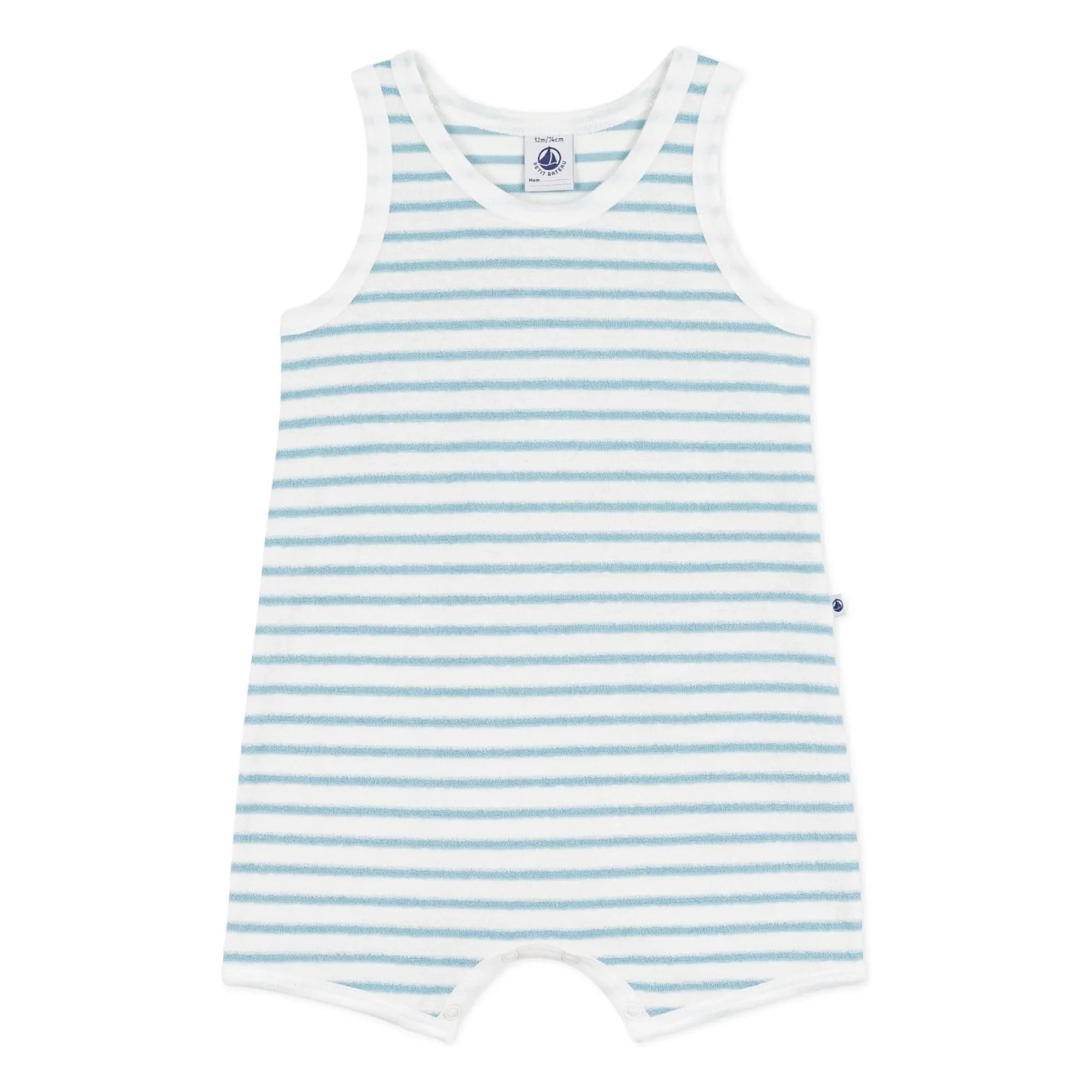 Petit Bateau - Çizgili Havlu Tulum | Mavi