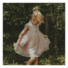 Donsje - Fleurance Cotton and Tulle Dress | Pale Pink