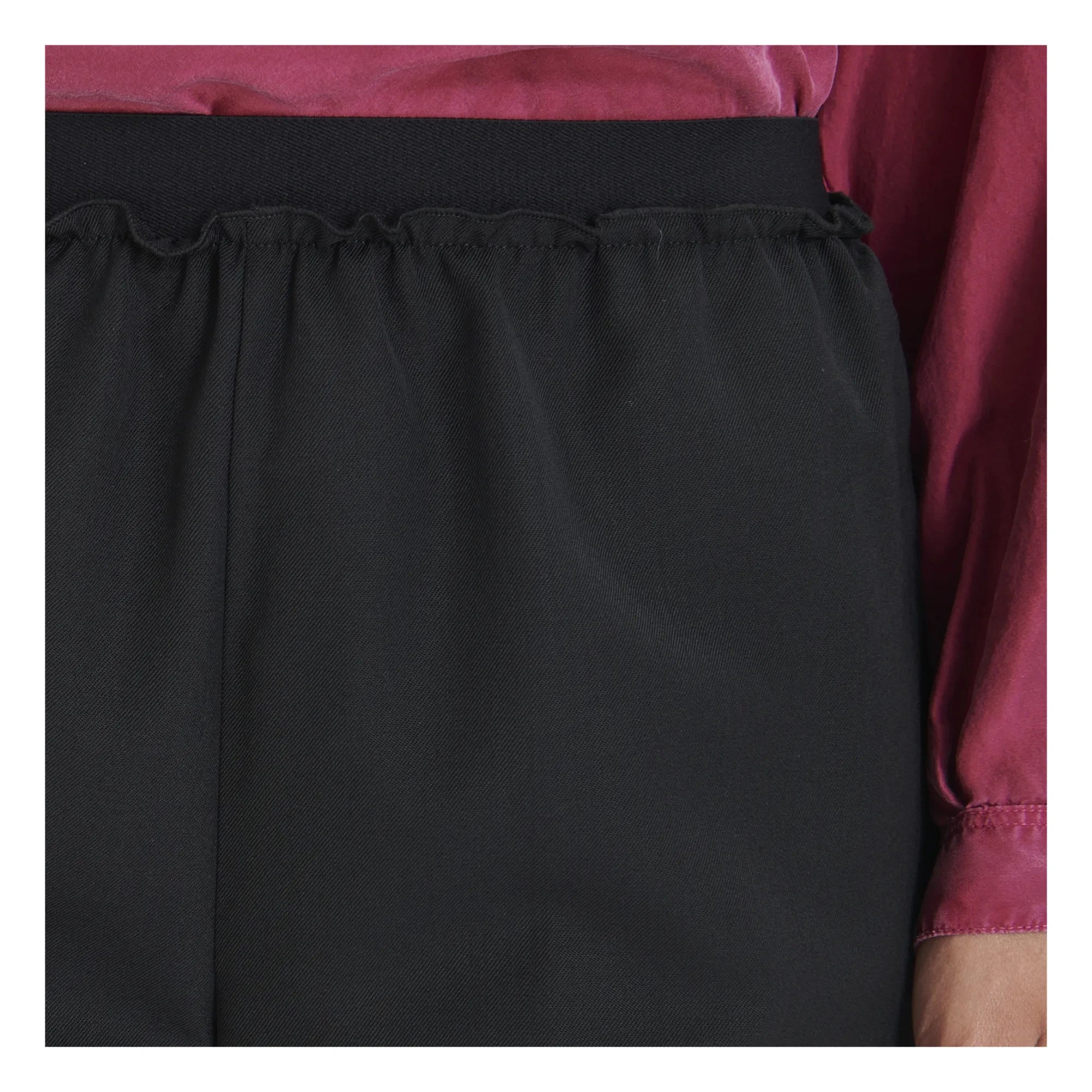 Pomandère - Elastic Waist Wool Trousers | Black