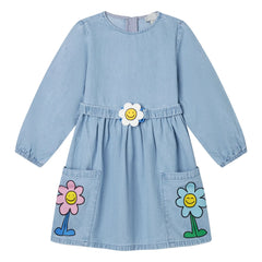 Stella McCartney Kids - Paquerette Denim Dress | Denim Blue