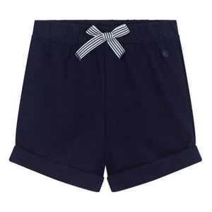 Petit Bateau - Organic cotton fleece shorts | Midnight blue