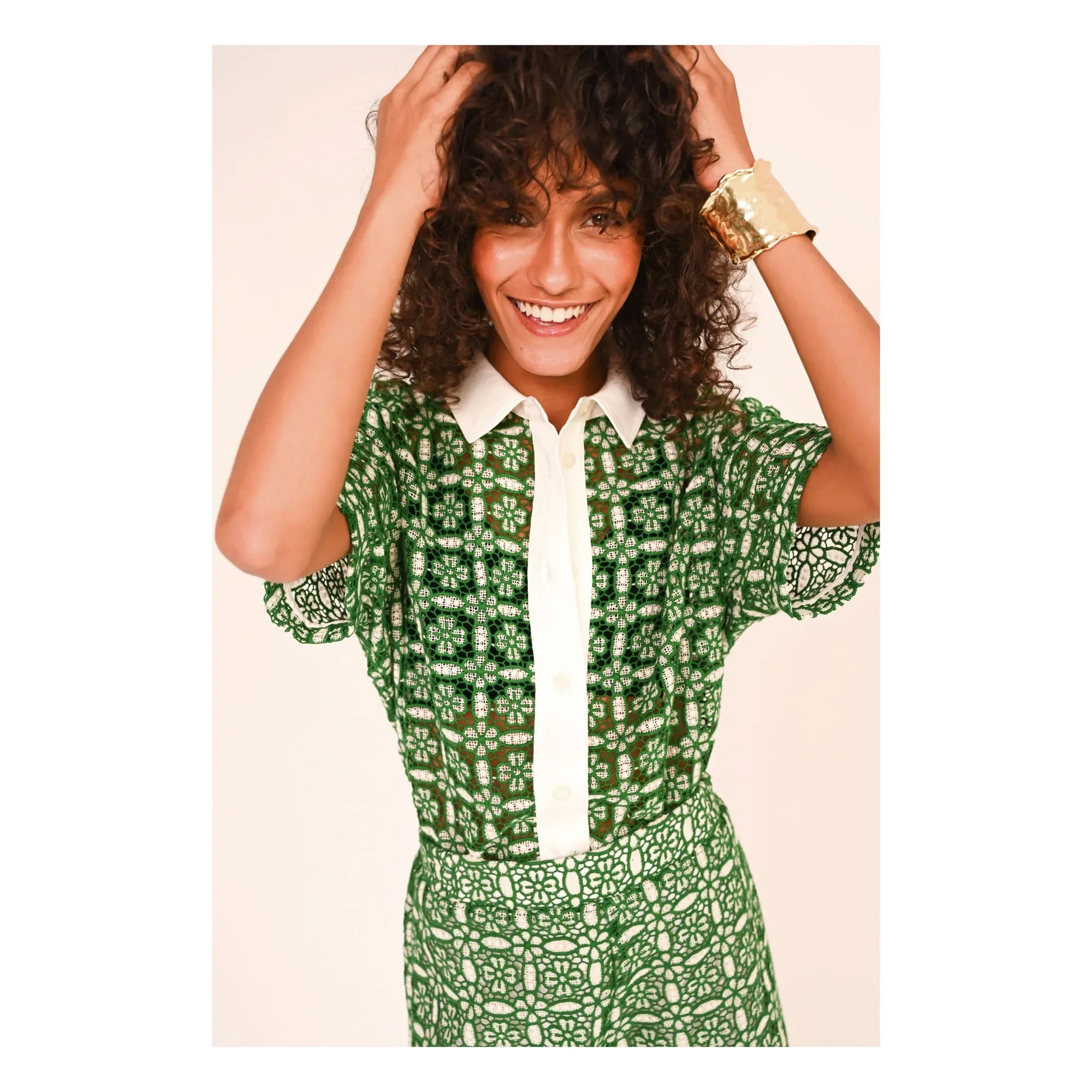 Sacrécoeur - Guipure Blouse Flavia Goya | Green