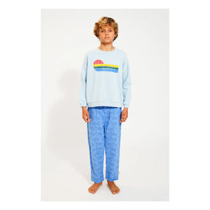 Piupiuchick - Eighties organic cotton sweatshirt | Light Blue