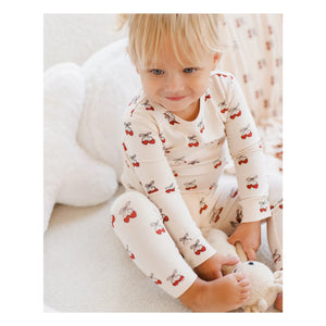 Quincy Mae - Bamboo Cherry Pajamas | Beige