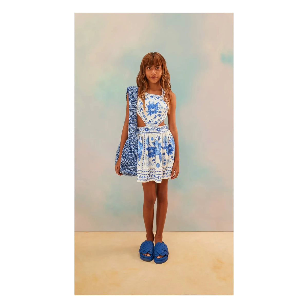 Fabula - Cut Fleurs Dress | Blue