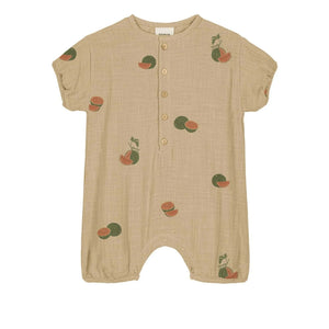 Studio Bohème - Bebecito Romper with Watermelon Organic Cotton | Sage
