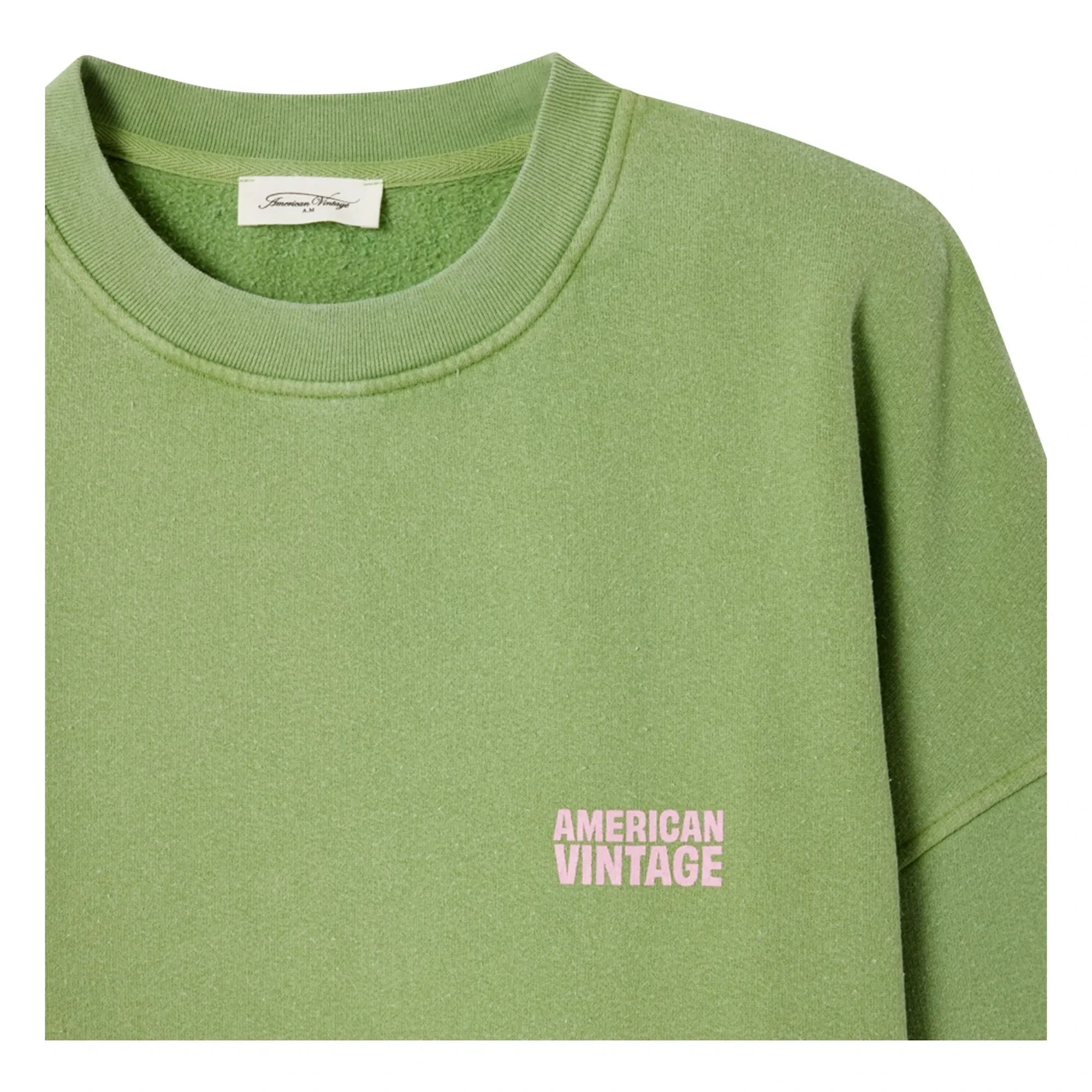American Vintage - Plizzy Cotton Sweatshirt | Pale Green