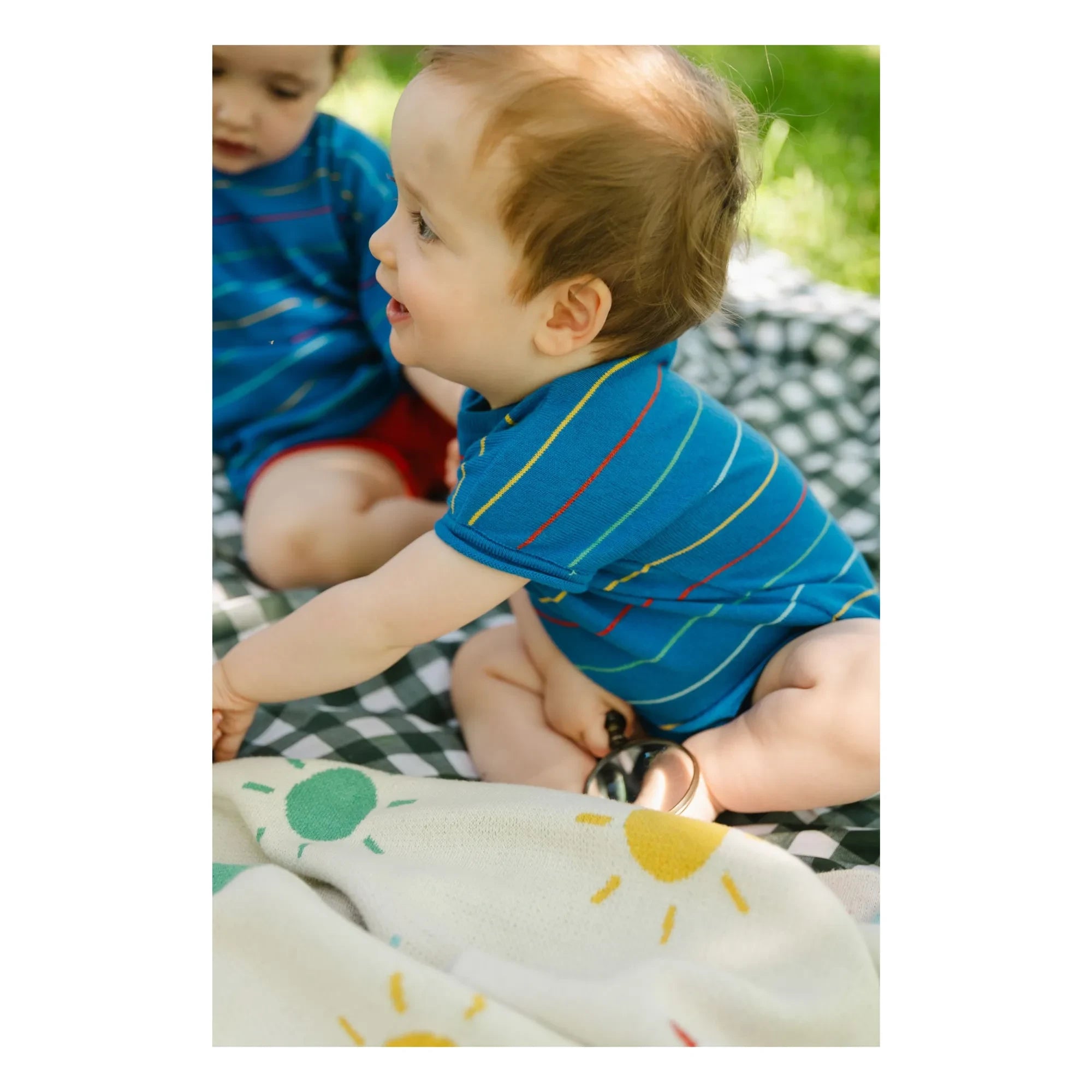 Bayiri - Botanik Striped Organic Cotton Bodysuit | Blue