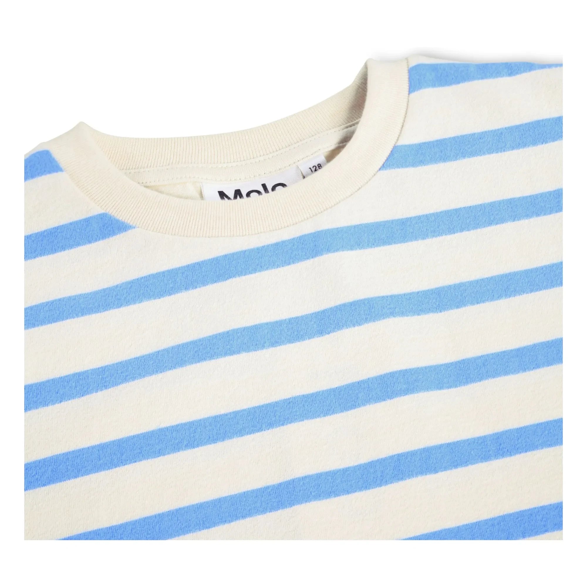 Molo - Rosita Striped Organic Cotton T-Shirt | Light Blue