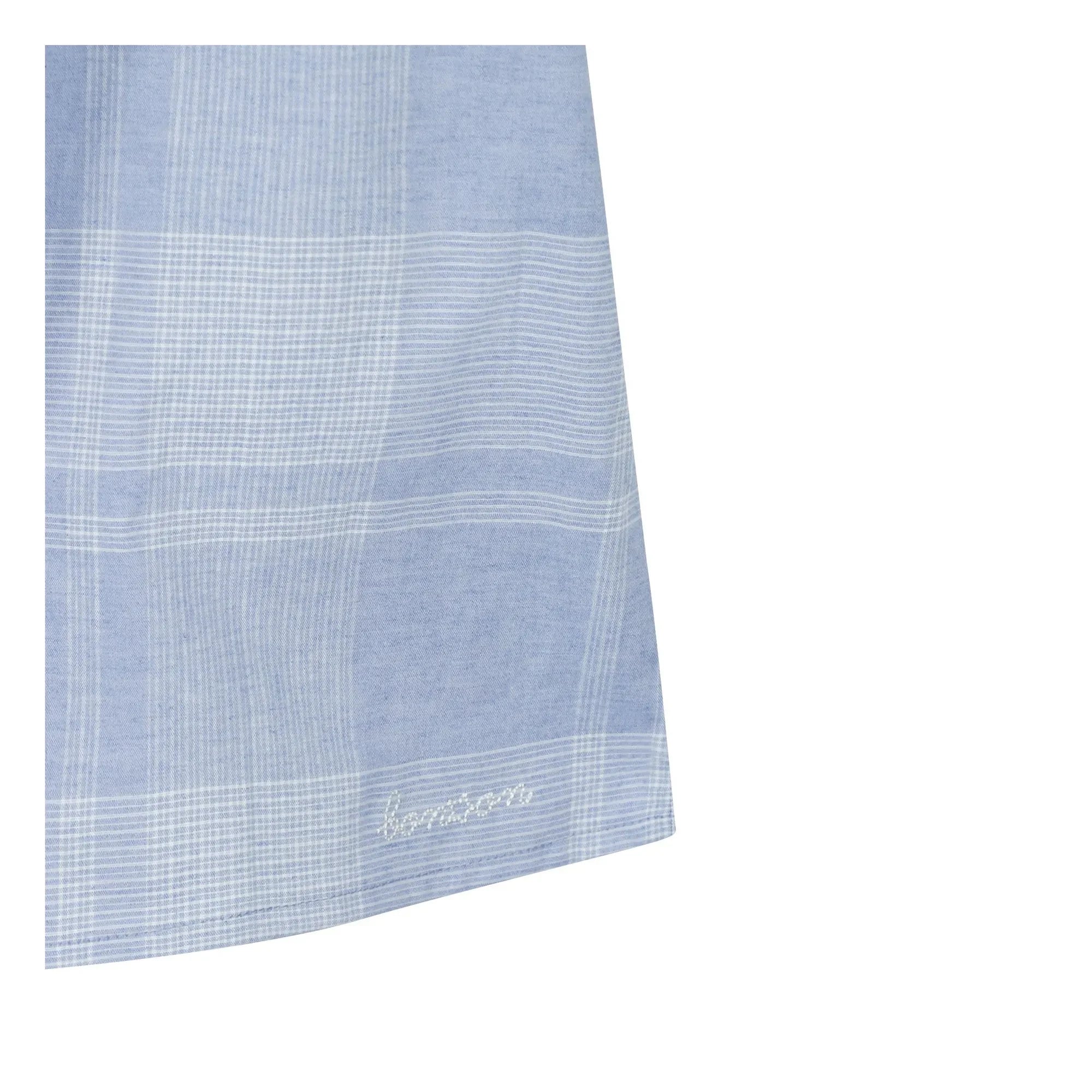 Bonton - Natasha Checked Gathered Dress | Blue