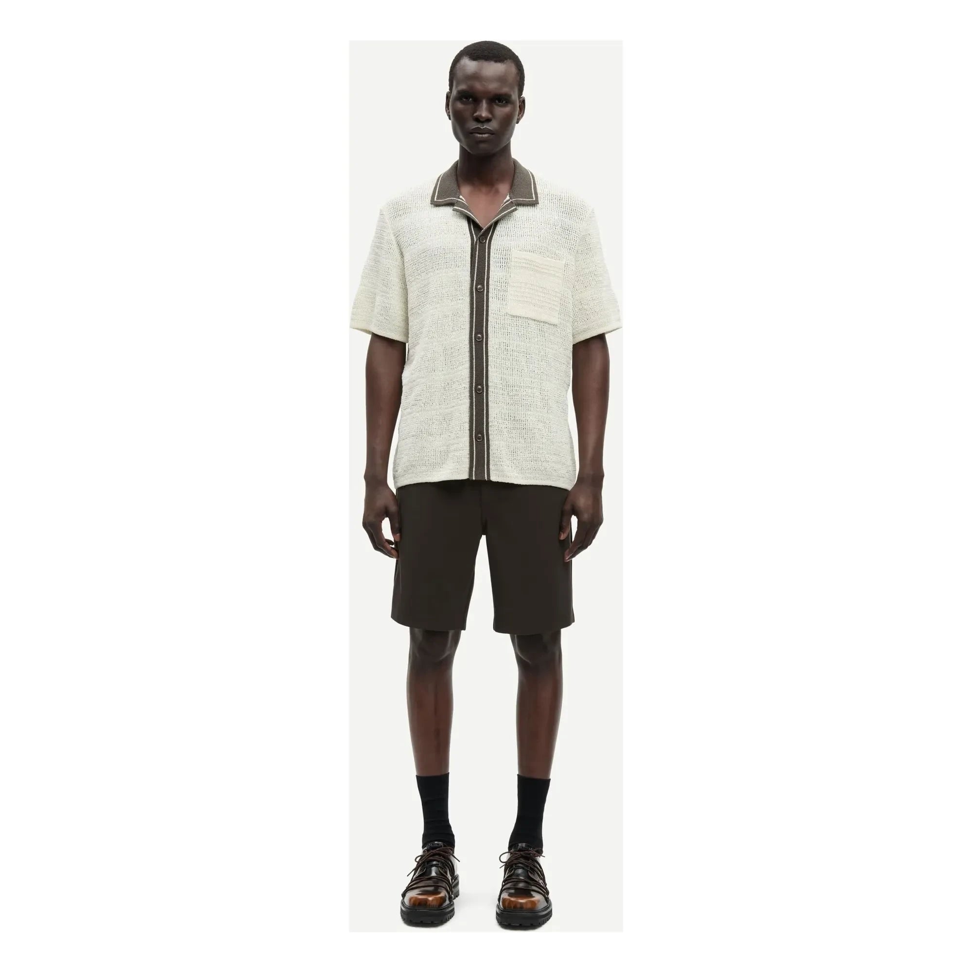 Samsoe Samsoe - Sapercy Short Sleeve Knit Shirt | White