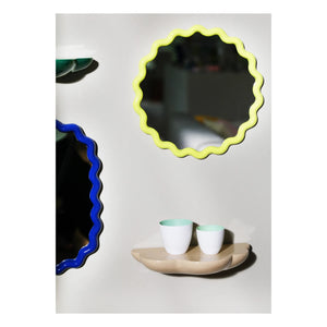 &Klevering - Zigzag Oval Mirror | Navy Blue