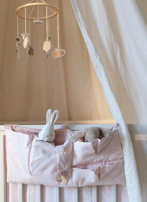 Cam Cam - Classic Striped Crib Bedding Set | Pink