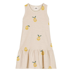 Studio Bohème - Playa Dress with Lemon Organic Cotton Towel Fabric | Ivory