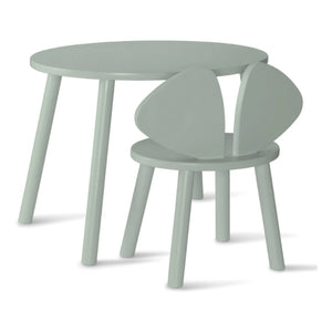 Nofred - Beech Wood Mouse Table and Chair | Olive Green
