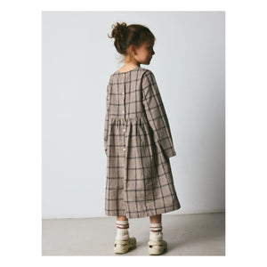 Brunobruno Nation - Vita Dress Linen and organic cotton plaid | Brown