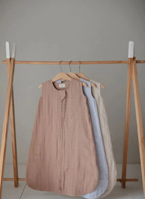 Mushie - Lightweight sleeping bag, made of organic cotton | Powder Pink