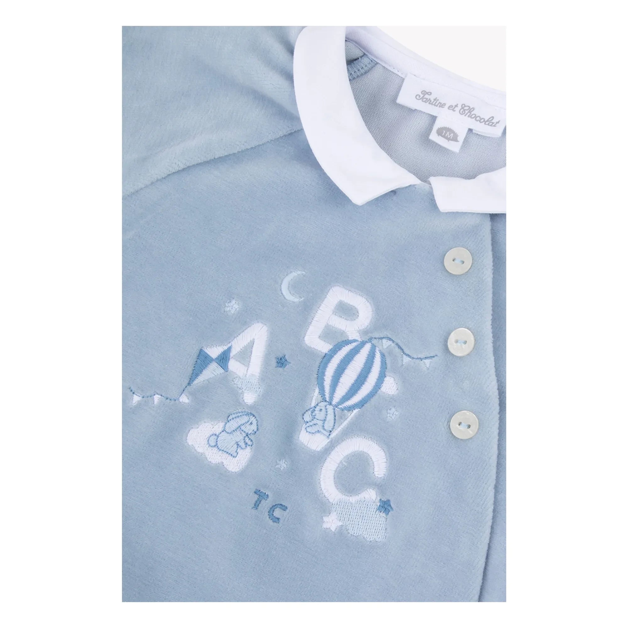 Tartine et Chocolat - ABC Pajamas | Gray Blue