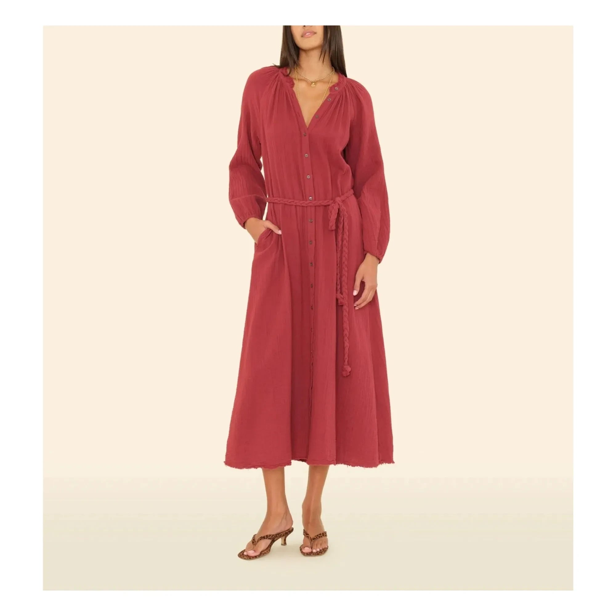 Xirena - Andrea Cotton Gingham Dress | Red