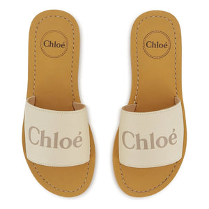 Chloé - Logo Sandals | White