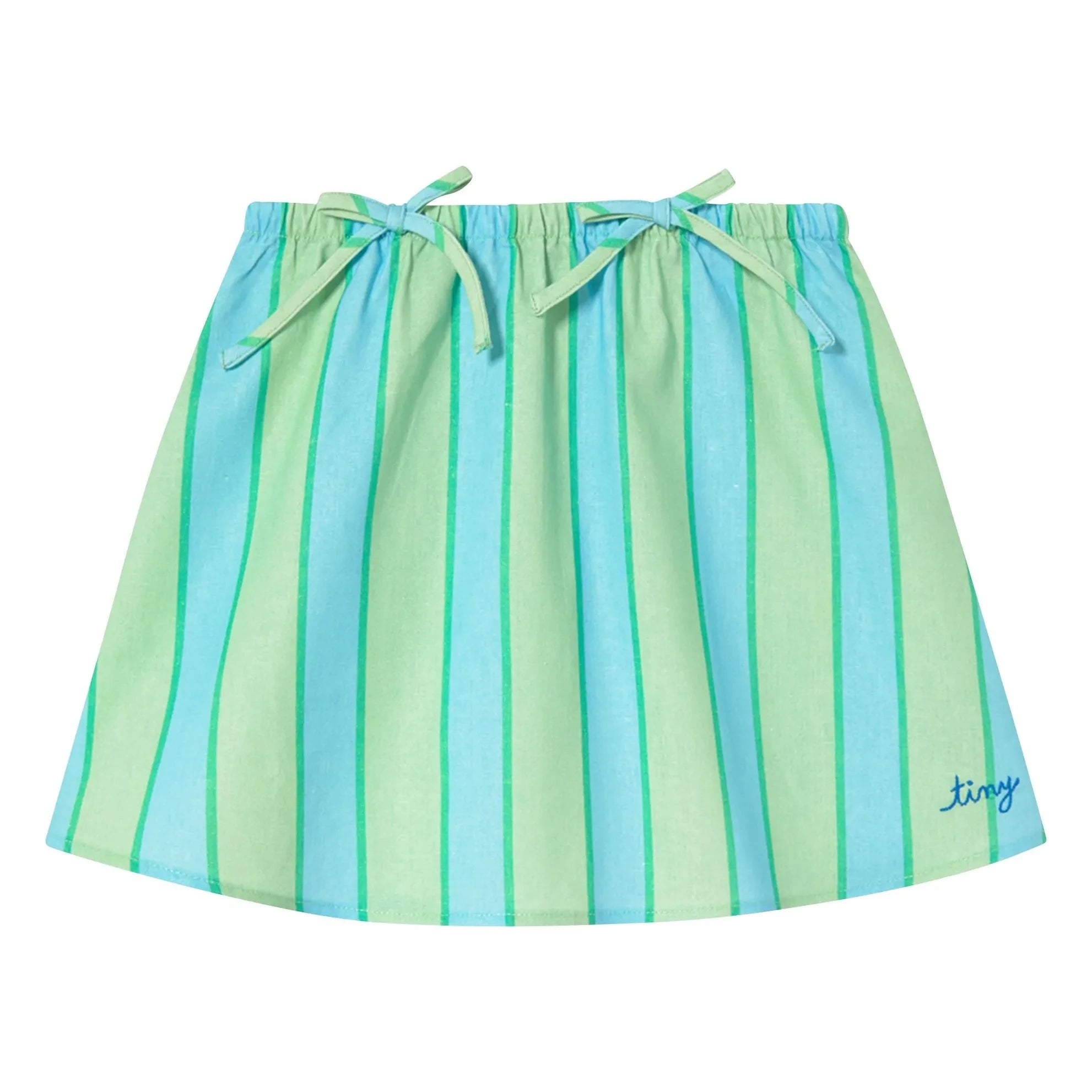 Tinycottons - Striped Linen Skirt | Green