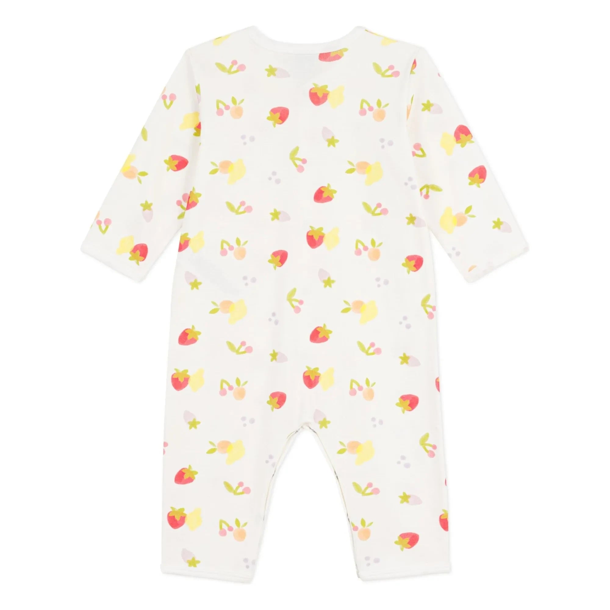Petit Bateau - Uyku Tulumu İyi Uyumlu Meyveli Organik Pamuk | Beyaz