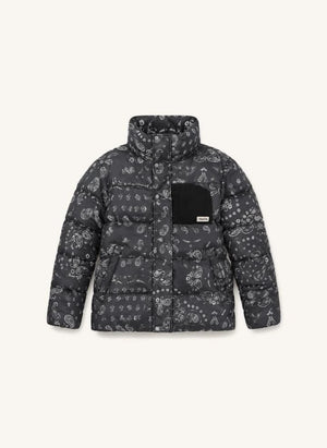 Töastie - Helix Bandana Puffer Jacket Made from Recycled Fibers | Black