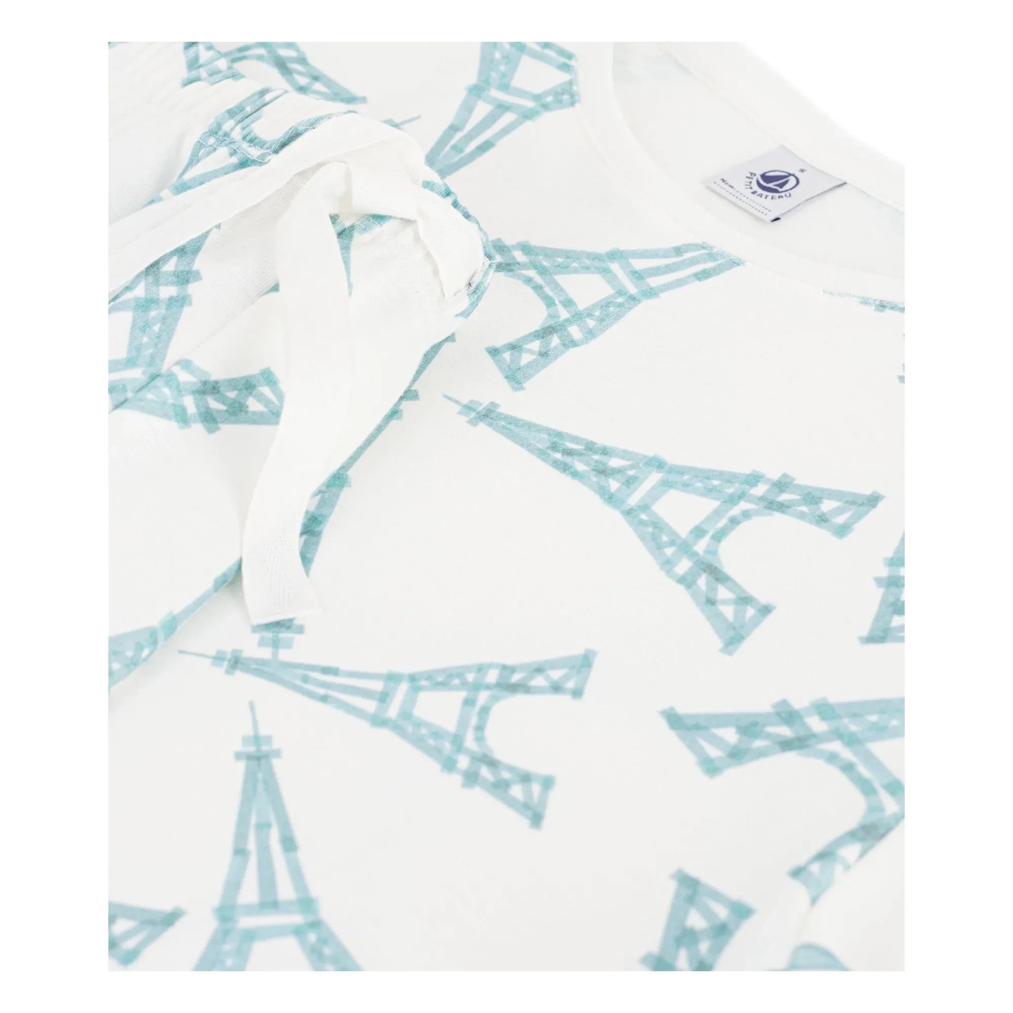 Petit Bateau - Pyjama Shorts Eiffel Tower | White