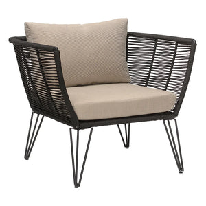 Bloomingville - Mundo Outdoor Lounge Sandalye | Siyah